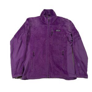 Patagonia R2 Fleece Jacket Women Medium Purple Full Zip Pockets 25146